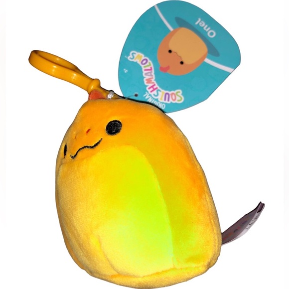 NWT Onel the orange eel squishmallow Kellytoy 3.5 clip - Picture 3 of 6
